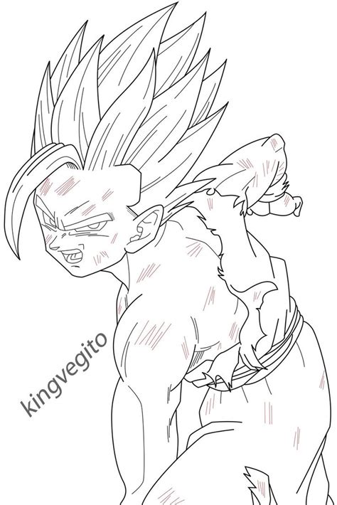 Gohan Kamehameha Coloring Pages Sketch Coloring Page | Dragon ball ...