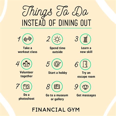 9 Things to do Instead of Dining Out