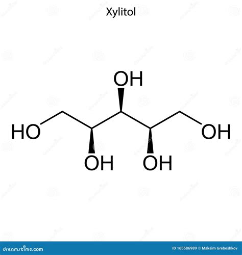 Skeletal Formula of Chemical Element Stock Illustration - Illustration ...