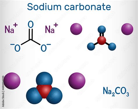 Sodium carbonate, Na2CO3, natrium carbonate, washing soda, soda ash ...