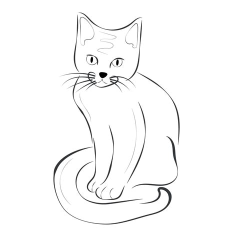 Hand drawn cat sketch, line art, pencil art 3206659 Vector Art at Vecteezy