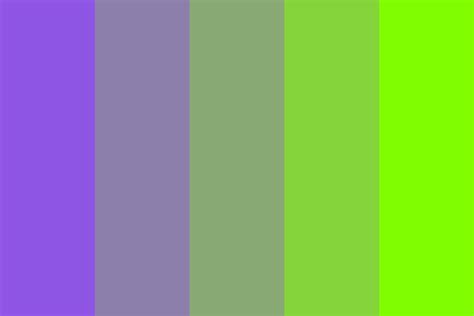 Purple to Green Gradient Color Palette