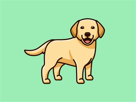 Yellow Labrador | Dog drawing, Cute dog drawing, Cartoon dog