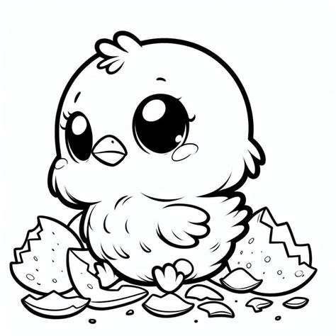 Cute Baby Chick coloring page - Download, Print or Color Online for Free