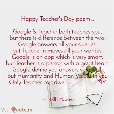 Happy Teacher's Day poem.... | Quotes & Writings by Nidhi Yadav | YourQuote