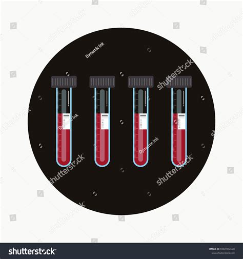 Blood Type Tubes Labels Vector Illustration Stock Vector (Royalty Free ...