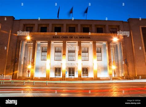 Casa de la Moneda Museum, night view. Madrid, Spain Stock Photo - Alamy