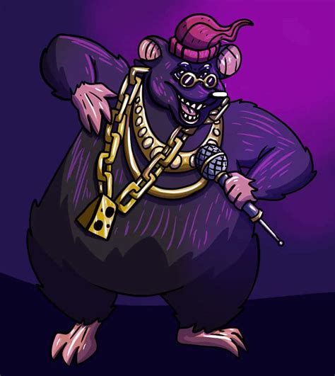 Download Biggie Cheese Rapping Character Illustration Wallpaper ...