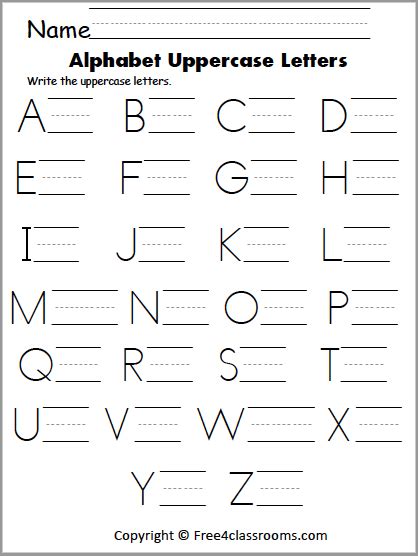 Free Uppercase Letter Printables - FREE PRINTABLE TEMPLATES