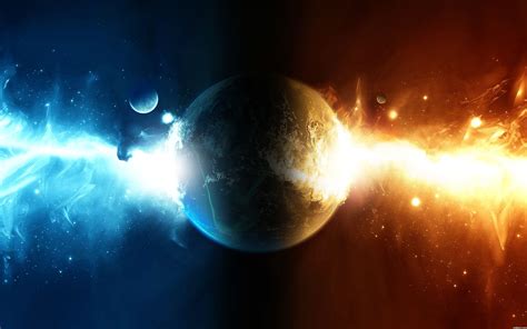 Fire Water Planet Art Canvas Poster Print Artwork | Ice art, Canvas ...