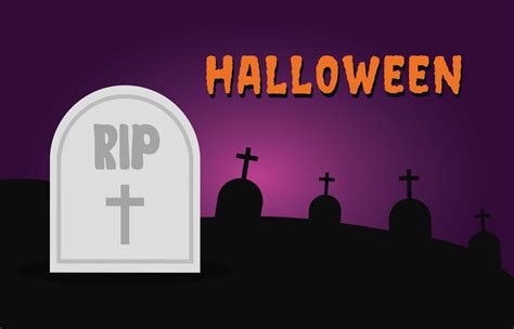 Halloween grave at cemetery vector design 2093918 Vector Art at Vecteezy