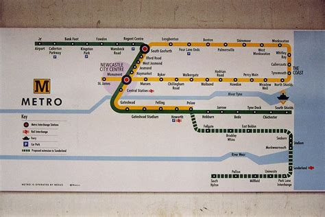 Transit Maps: Historical Map: Tyne and Wear Metro, England, c. 2000