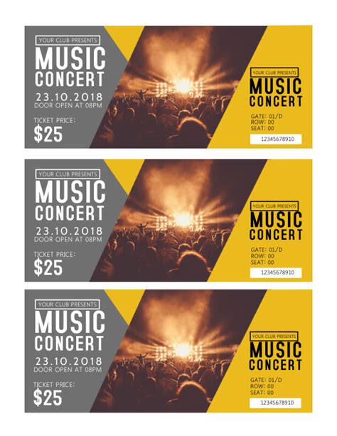 Concert Tickets Template | PosterMyWall