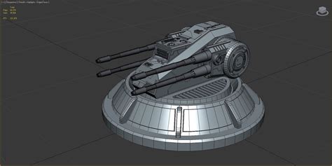 star wars middle turbolaser 3d model max fbx 4 | Star wars spaceships ...