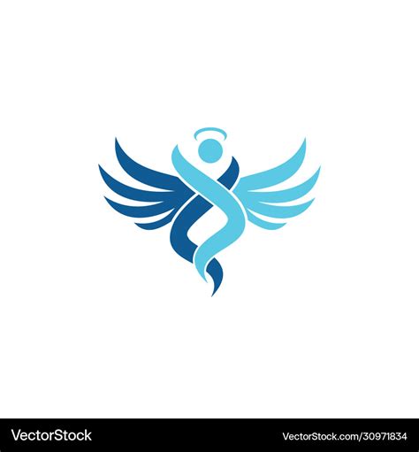 Abstract angel logo design Royalty Free Vector Image