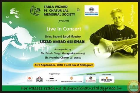 Live In Concert Ustad Amjad Ali Khan - Indian Talent Magazine