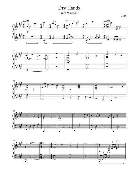 Dry_Hands Sheet music for Piano (Solo) | Musescore.com