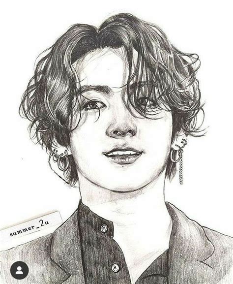 Смотрите это Чонгук😮 | Portrait drawing, Drawings, Bts drawings