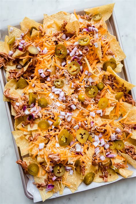 Loaded Sheet Pan BBQ Chicken Nachos Recipe | Little Spice Jar