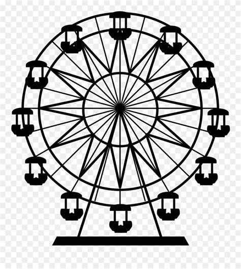 Drawing Wheel Ferris - Ferris Wheel Clipart Png Transparent Png ...