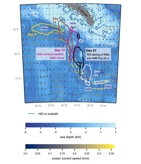 Simulating the Breakup of Giant Tabular Iceberg A68a – Geophysical ...