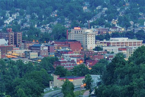 Downtown Morgantown and West Virginia University Photograph by ...