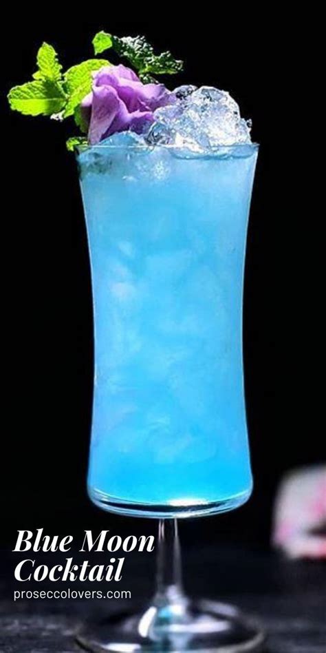 Blue Moon Cocktail | Blue moon cocktail, Blue alcoholic drinks, Blue ...