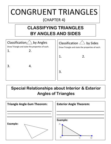 Classifying Triangles and Congruence | Teaching Resources