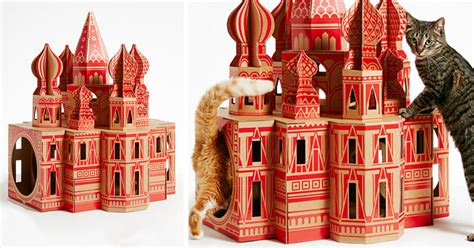 7 Cardboard Cat Houses Inspired By Famous Architectural Landmarks ...