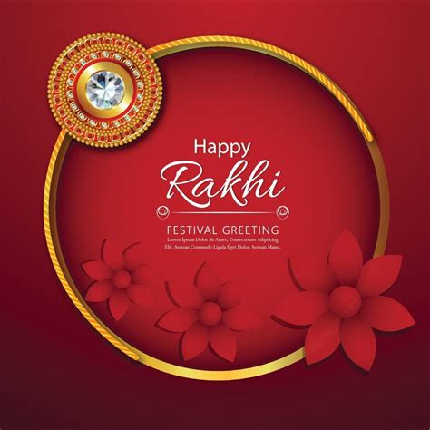 Rakhi design for Happy Raksha Bandhan background 2050069 Vector Art at ...