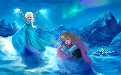 Elsa and Anna - Frozen Fan Art (35683846) - Fanpop