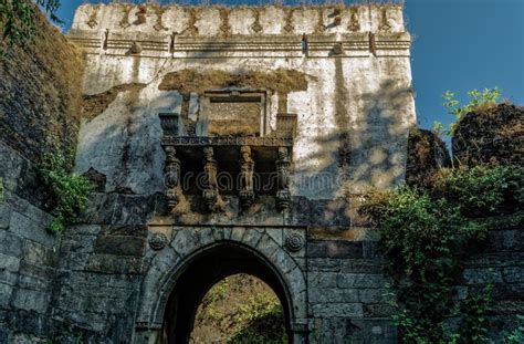 Gate of Pavagadh Fort Pavagadh Archaeological Park Stock Image - Image ...