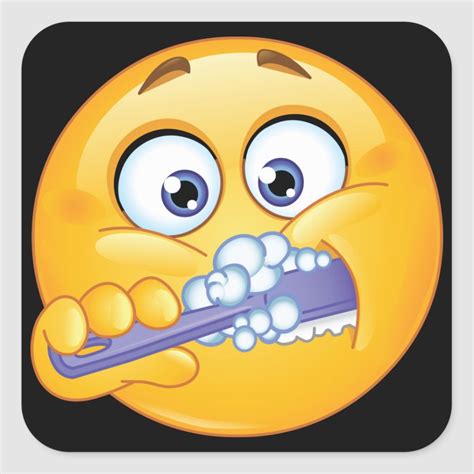 Smile - Brush Your Teeth Sticker | Zazzle | Emoticon, Funny emoticons ...