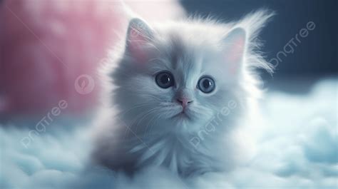 Hewan Berbulu 3d Wallpaper Kucing Lucu 3d, Kucing, Bulu Biru, Awan ...