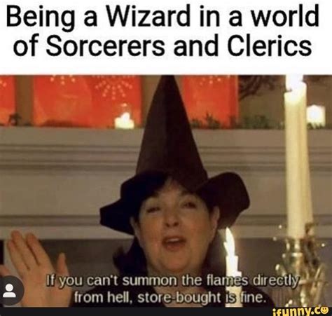 Being a Wizard in a world of Sorcerers and Clerics - iFunny | Dnd funny ...