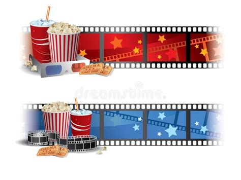 Cinema Banners stock vector. Illustration of award, blue - 21726746