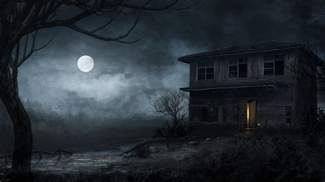 #abandoned haunted house #creepy ghost house #haunted full moon #night ...