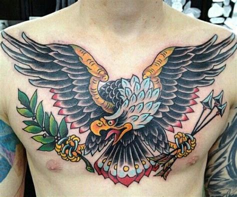 Eagle Tattoos On Chest