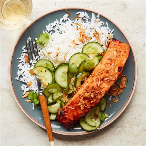 Air Fryer Salmon With Sweet Tamarind Glaze Recipe | Epicurious