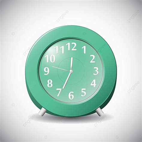 Realistic 12hour Analog Clock In Green Against Grey Background Photo ...