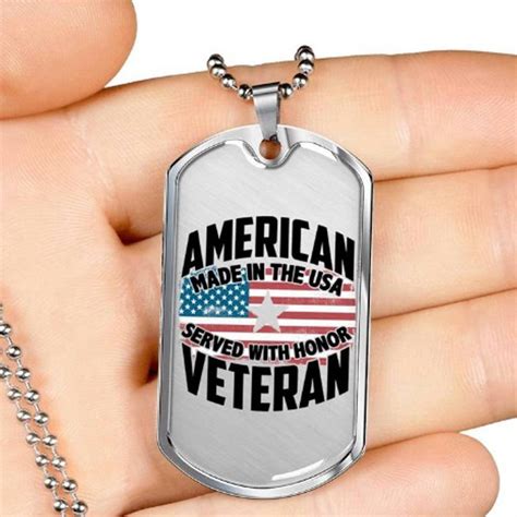 Veteran Gift, Veterans Day Gifts, Military Dog Tag Necklace, Dog Tag ...