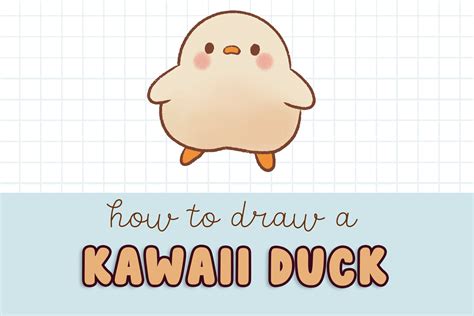 How to Draw a Cute Kawaii Duck - Draw Cartoon Style!