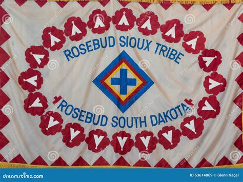 Rosebud Sioux Tribe flag editorial stock image. Image of symbol - 63614869