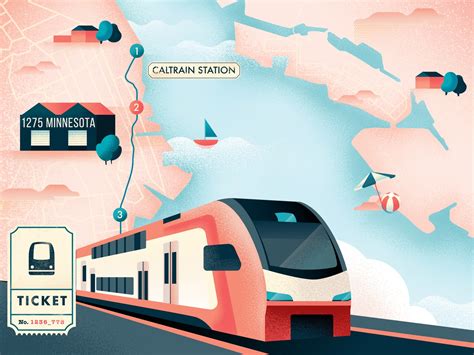 Caltrain map by Chiara Vercesi on Dribbble