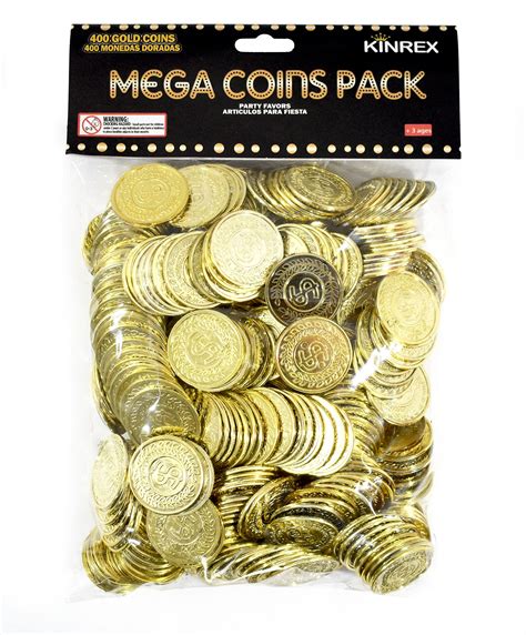 Buy KINREX Plastic Gold Coins – St Patricks Day Realistic Bulk Prop ...