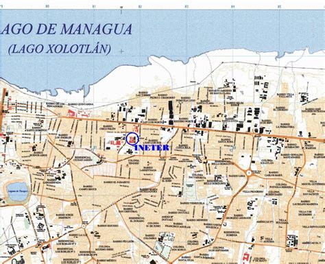 Managua Partial Map, Nicaragua 2 | Managua, Nicaragua, Map