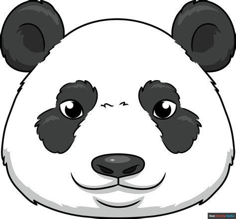 How to Draw a Panda Face - Really Easy Drawing Tutorial