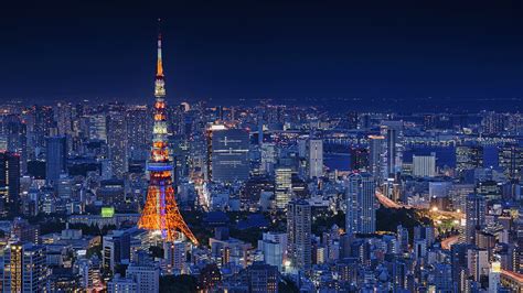 Wallpaper : Tokyo Tower, cityscape, city lights, skyline 1920x1080 ...