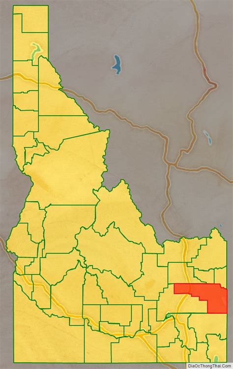 Map of Bonneville County, Idaho