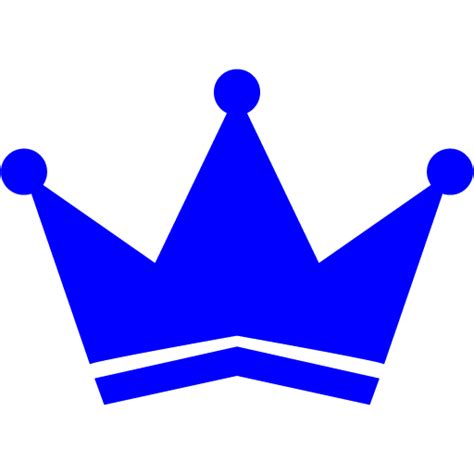 Blue crown 3 icon - Free blue crown icons